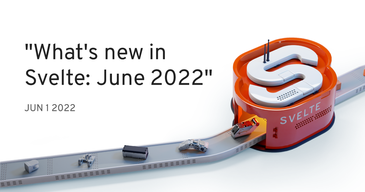 Social card for "What's new in Svelte: June 2022"